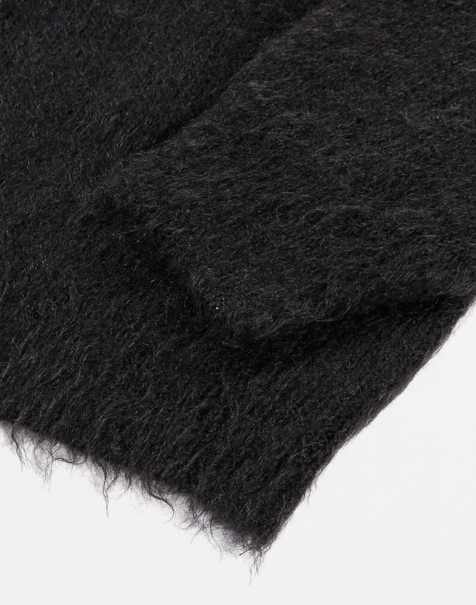 Stein - KID MOHAIR KNIT V-NECK CARDIGAN (BLACK) — EQUIPMENT